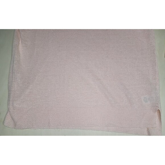 Theory Pale Pink Long Sleeve Linen Blend Sweater Women's Size Large Crew Neck - Picture 7 of 13